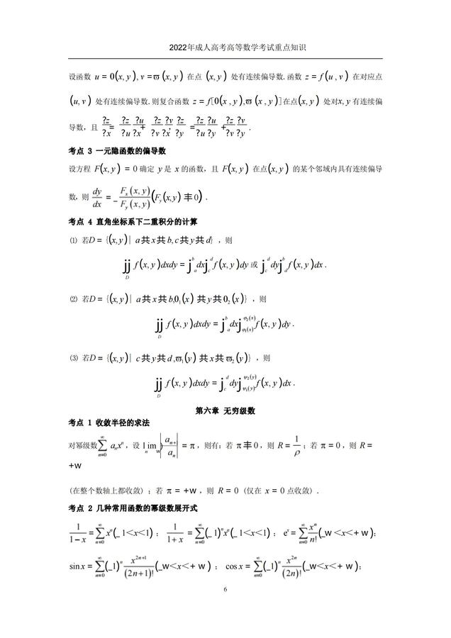 2022年成人高考考試重點知識-高等數(shù)學(xué)（一）_05.jpg